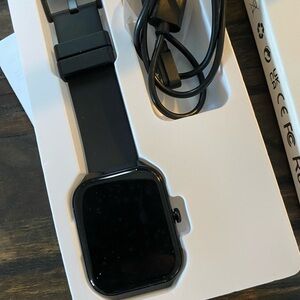 Black Smartwatch with Charger